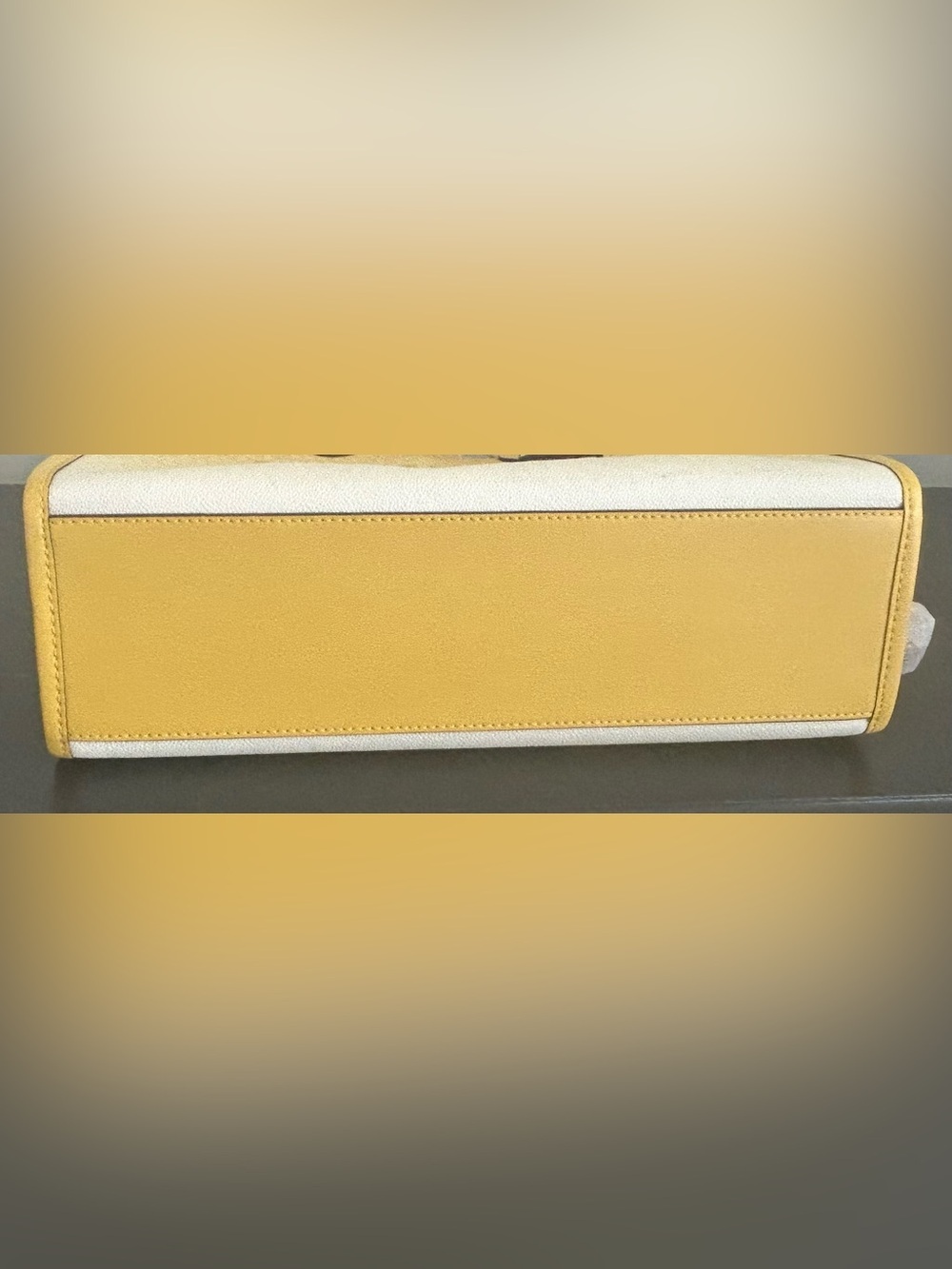 Michael Kors Mirella Medium East West Tote Daisy Yellow MK Signature Crossbody - Picture 12 of 12